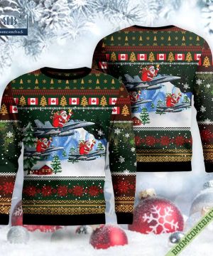 Royal Canadian Air Force McDonnell Douglas CF-18 Hornet Ugly Christmas Sweater