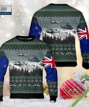 Royal New Zealand Navy SH-2G Seasprite Helicopter Ugly Christmas Sweater