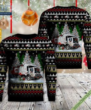 Rumpke Waste & Recycling Truck Ugly Christmas Sweater