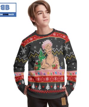 Ryomen Sukuna Jujutsu Kaisen Anime Christmas Custom Knitted 3D Sweater