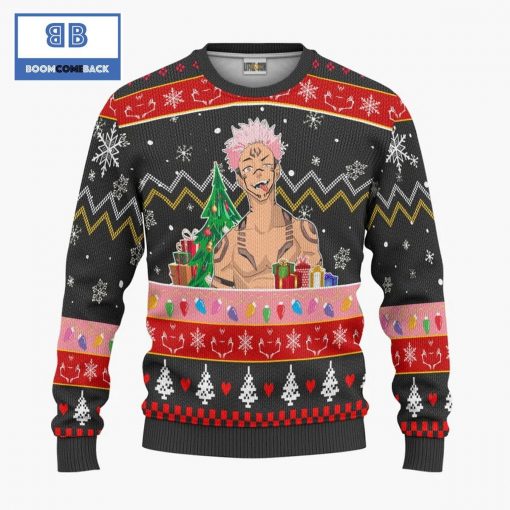 Ryomen Sukuna Jujutsu Kaisen Anime Christmas Custom Knitted 3D Sweater