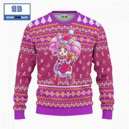 Sailor Chibi Sailor Moon Anime Christmas Custom Knitted 3D Sweater