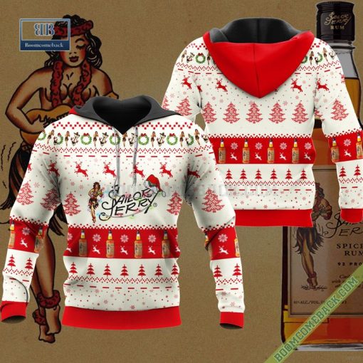 Sailor Jerry Santa Hat Christmas Ugly Christmas Sweater Hoodie Zip Hoodie Bomber Jacket