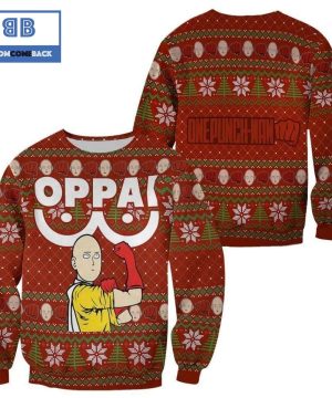 saitama one punch man anime christmas 3d sweater 4 9AcJa