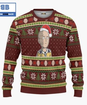 saitama one punch man anime christmas custom knitted 3d sweater 3 UWSTg