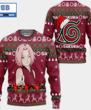 Sakura Konoha Naruto Anime Ugly Christmas Sweater