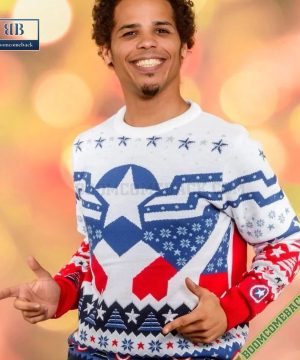 Sam Wilson Captain America Ugly Christmas Sweater