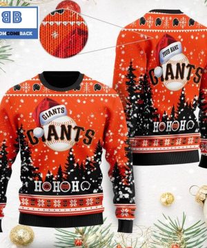 San Francisco Giants Santa Claus Hat Ho Ho Ho 3D Custom Name Ugly Christmas Sweater