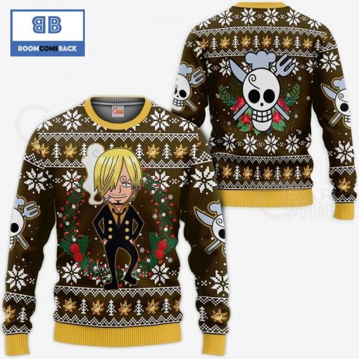 Sanji One Piece Anime Christmas 3D Sweater