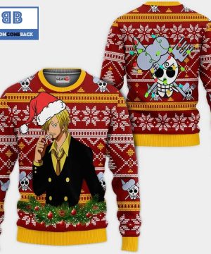 Sanji Stan Claus One Piece Anime Christmas 3D Sweater