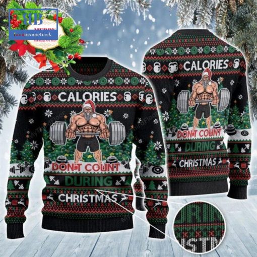 Santa Calories Don’t Count During Christmas Ugly Christmas Sweater