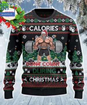 santa calories dont count during christmas ugly christmas sweater 3 nYJkU