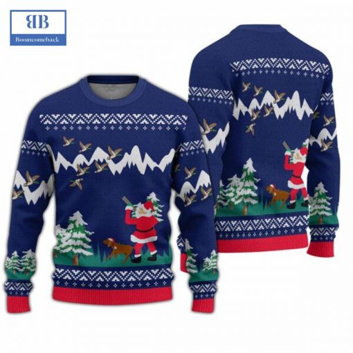 Santa Duck Hunting Ugly Christmas Sweater