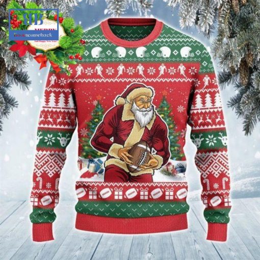 Santa Football Ugly Christmas Sweater