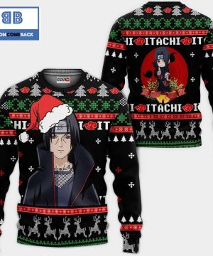 santa itachi naruto anime ugly christmas sweater 2 kw8gs