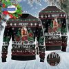 Santa Playing Billiard Ugly Christmas Sweater