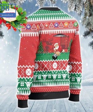 santa playing billiard ugly christmas sweater 5 kuhKq