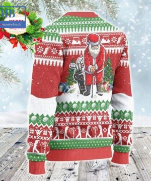 santa playing golf style 1 ugly christmas sweater 5 dRDVB