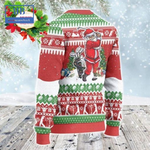 Santa Playing Golf Style 2 Ugly Christmas Sweater