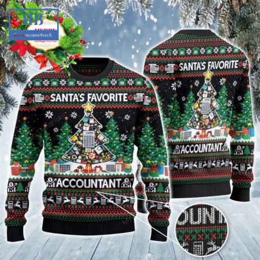 Santa’s Favorite Accountant Ugly Christmas Sweater