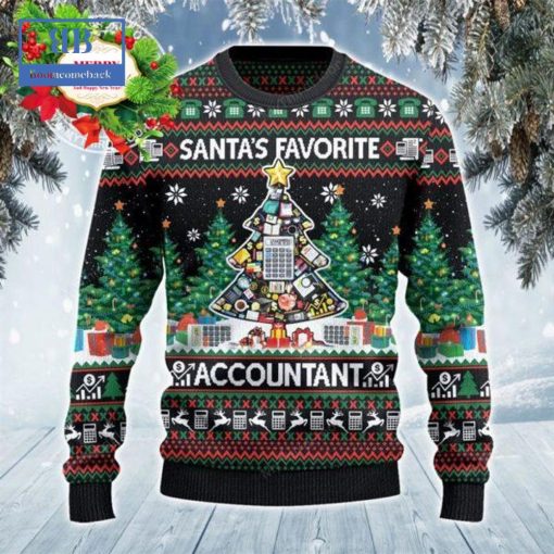 Santa’s Favorite Accountant Ugly Christmas Sweater