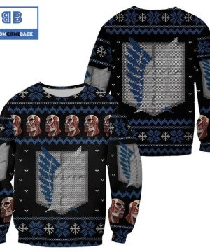 Scout Attack On Titan Anime Ugly Christmas Sweater