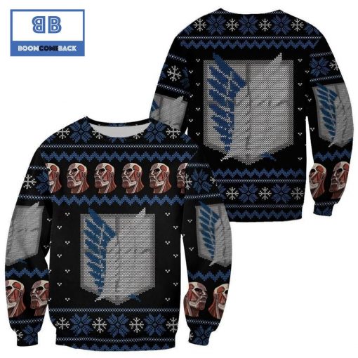 Scout Attack On Titan Anime Ugly Christmas Sweater