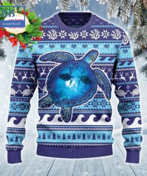 Sea Turtle Into The Ocean Ugly Christmas Sweater