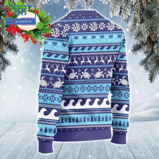 Sea Turtle Into The Ocean Ugly Christmas Sweater