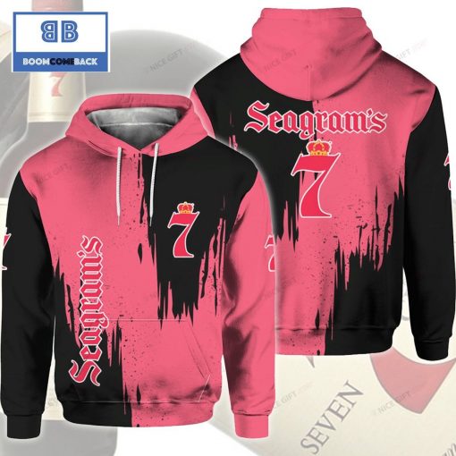 Seagram’s Black And Pink 3D Hoodie