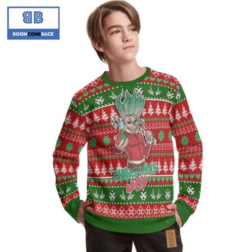 Senku Ishigami Dr Stone Anime Christmas Custom Knitted 3D Sweater