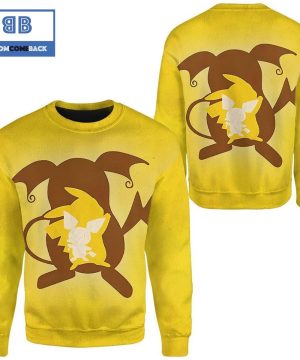 Shadow Pikachu Evolve Pokemon Anime Christmas 3D Sweatshirt