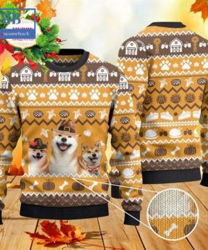 Shiba Inu Thanksgiving Gift Ugly Christmas Sweater