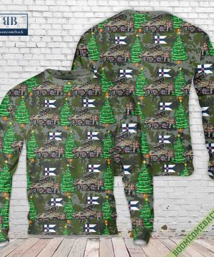 Sisu XA-180 Armored Personnel Carrier Ugly Christmas Sweater