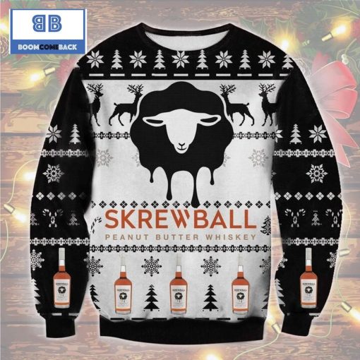 Skrewball Peanut Butter Whiskey Ugly Christmas Sweater