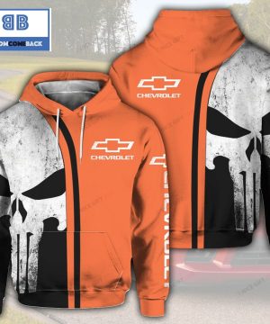 skull chevrolet black orange 3d hoodie 2 Key3O