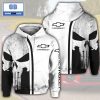 Skull Chevrolet Black Orange 3D Hoodie