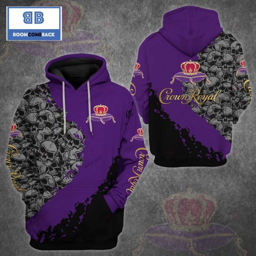 Skull Crown Royal Halloween 3D Hoodie