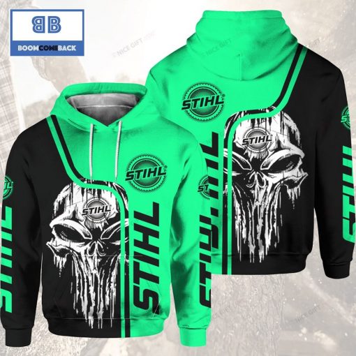 Skull Cthulu Stihl Black Green 3D Hoodie