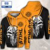 Skull Cthulu Stihl Black Light Purple 3D Hoodie