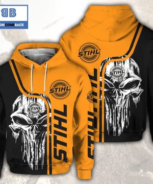 skull cthulu stihl black orange 3d hoodie 2 FcxBR