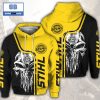 Skull Cthulu Stihl Black White 3D Hoodie