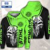 Skull Cthulu Stihl Black Yellow 3D Hoodie