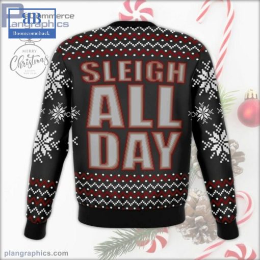 Skull I Sleigh All Day Ugly Christmas Sweater