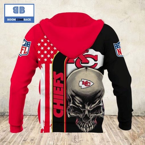 Skull NFL Kansas City Chiefs 3D Hoodie