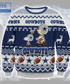 Snoopy Charlie Brown Dallas Cowboys Ugly Christmas Sweater