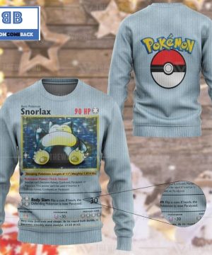 Snorlax Pokemon Anime Custom Imitation Knitted Ugly Christmas Sweater