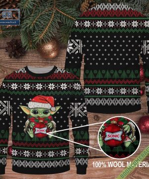 Sonic Drive-In Baby Yoda Christmas Ugly Sweater