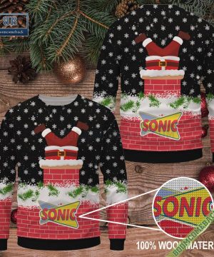 Sonic Drive-In Santa Claus Ugly Christmas Sweater