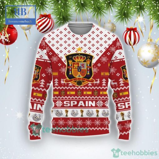 Spain National Football Team World Cup 2022 Qatar Style 1 Ugly Christmas Sweater